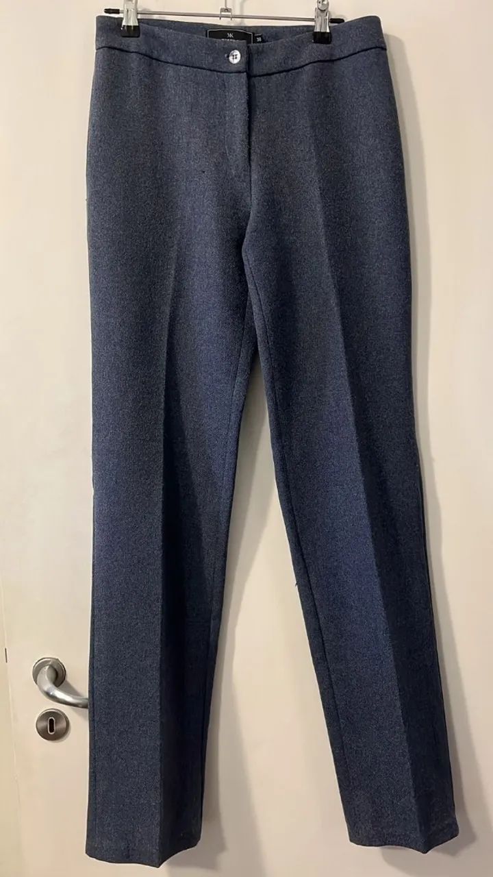 calça social azul / cinza makenji - Foto 3