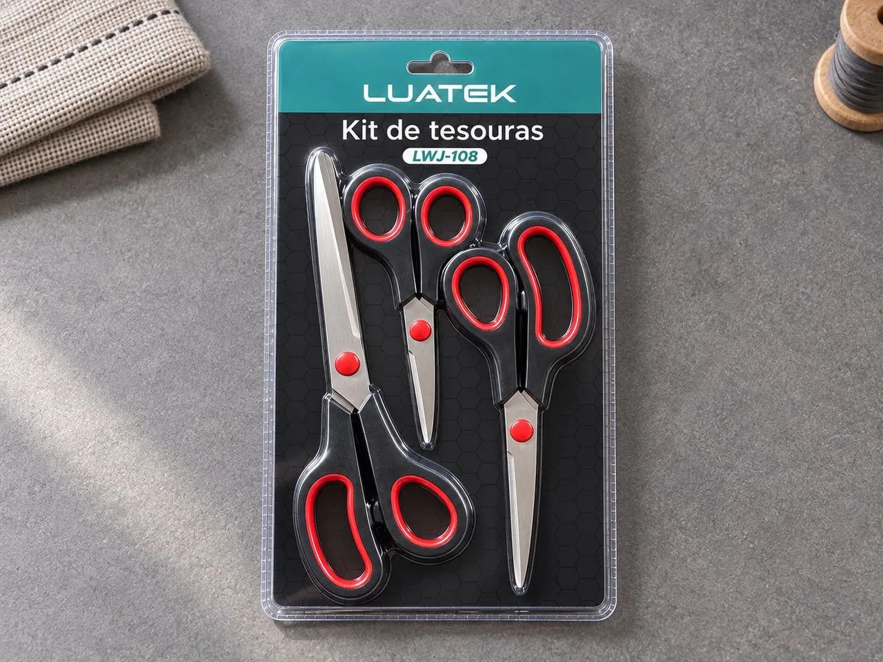 Kit Com 03 Tesouras Luatek - Foto 2
