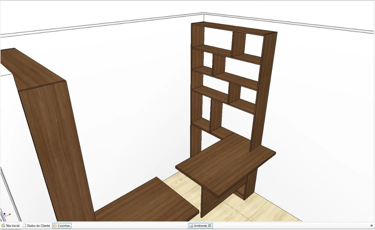 MESA E ESTANTE ACOPLADA PARA ESCRITÓRIO  - Foto 3