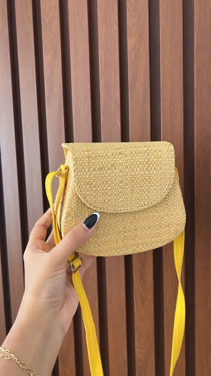 bolsa amarela feminina 