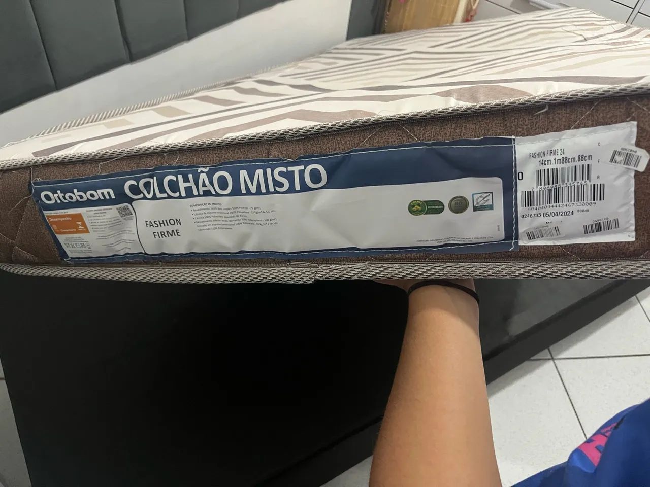 cama de solteiro box + colchão ortobom - Foto 3