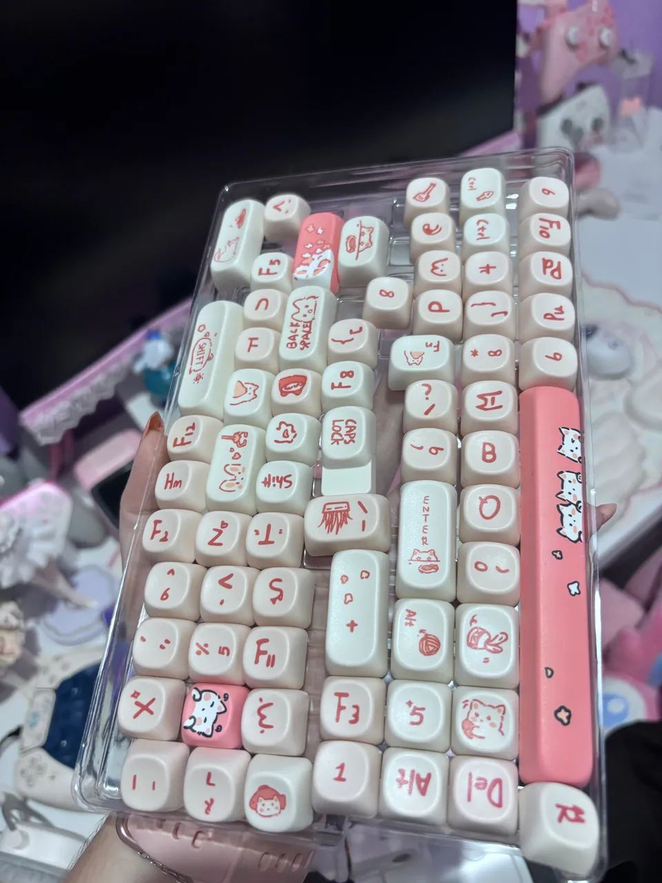 Keycaps 133 peças meow  - Foto 3