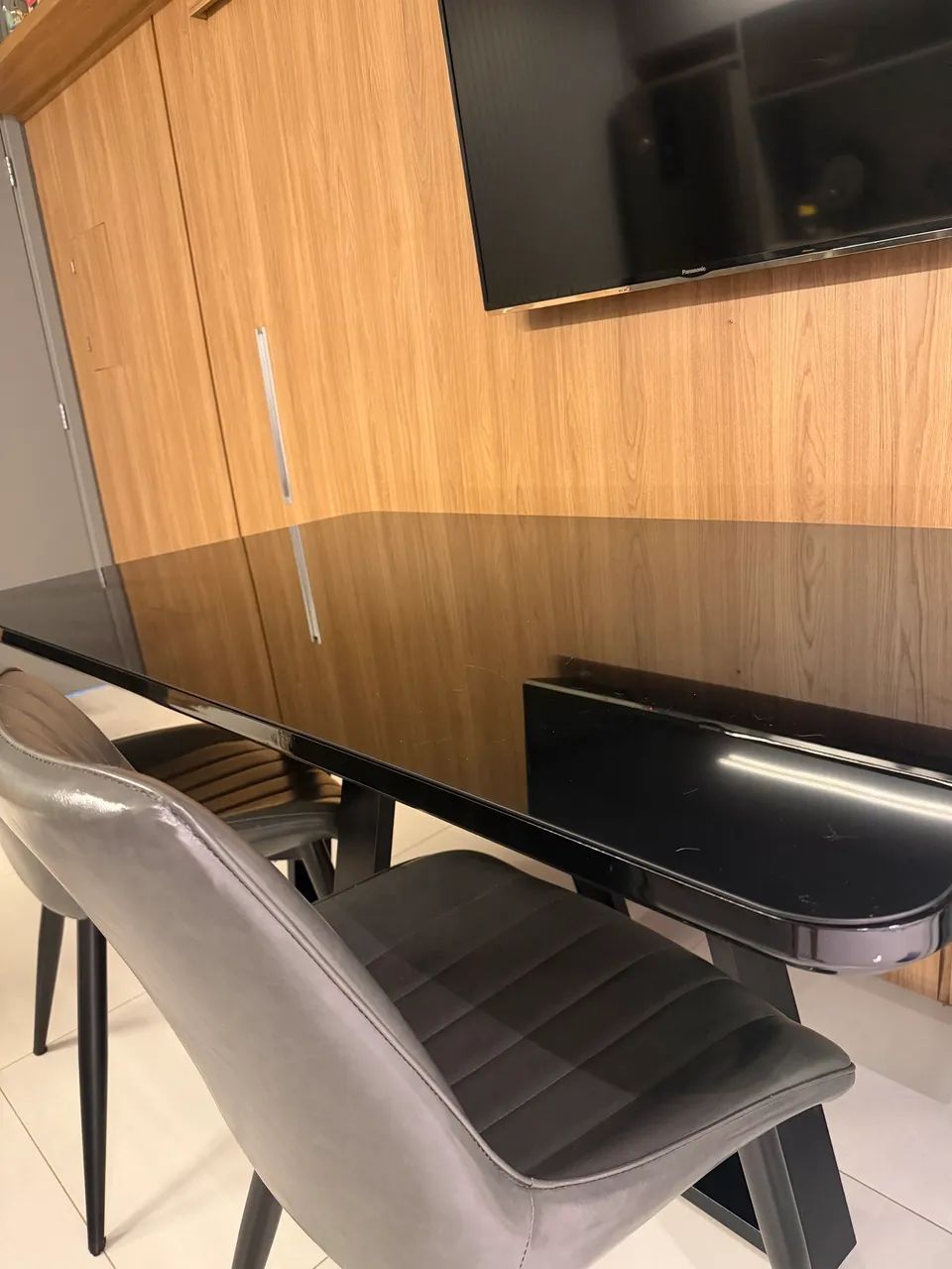 Mesa de Jantar Laca 1,60m com base de Madeira - Foto 3