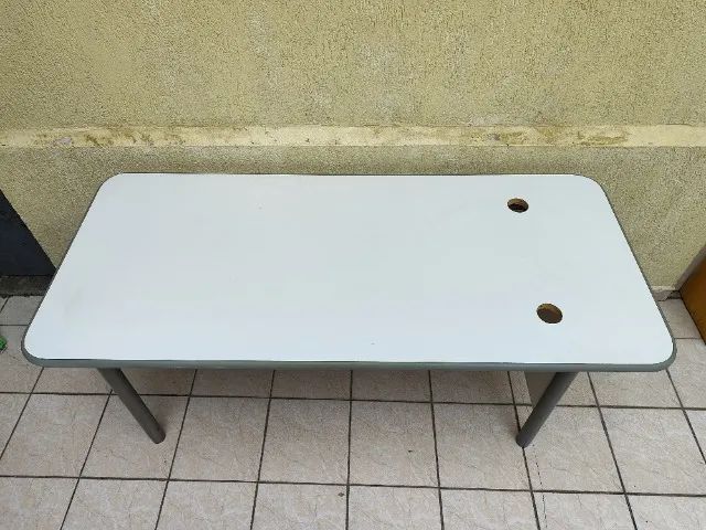 Mesa Retangular de Escritório Branca Grande Escriba - 1,7m - Foto 2