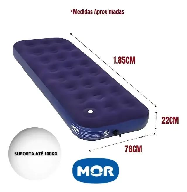 Colchão inflável solteiro MOR - Foto 2