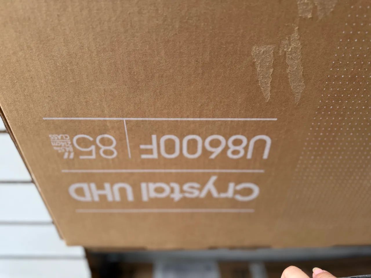 Vendo caixa de tv 85 polegadas Samsung 