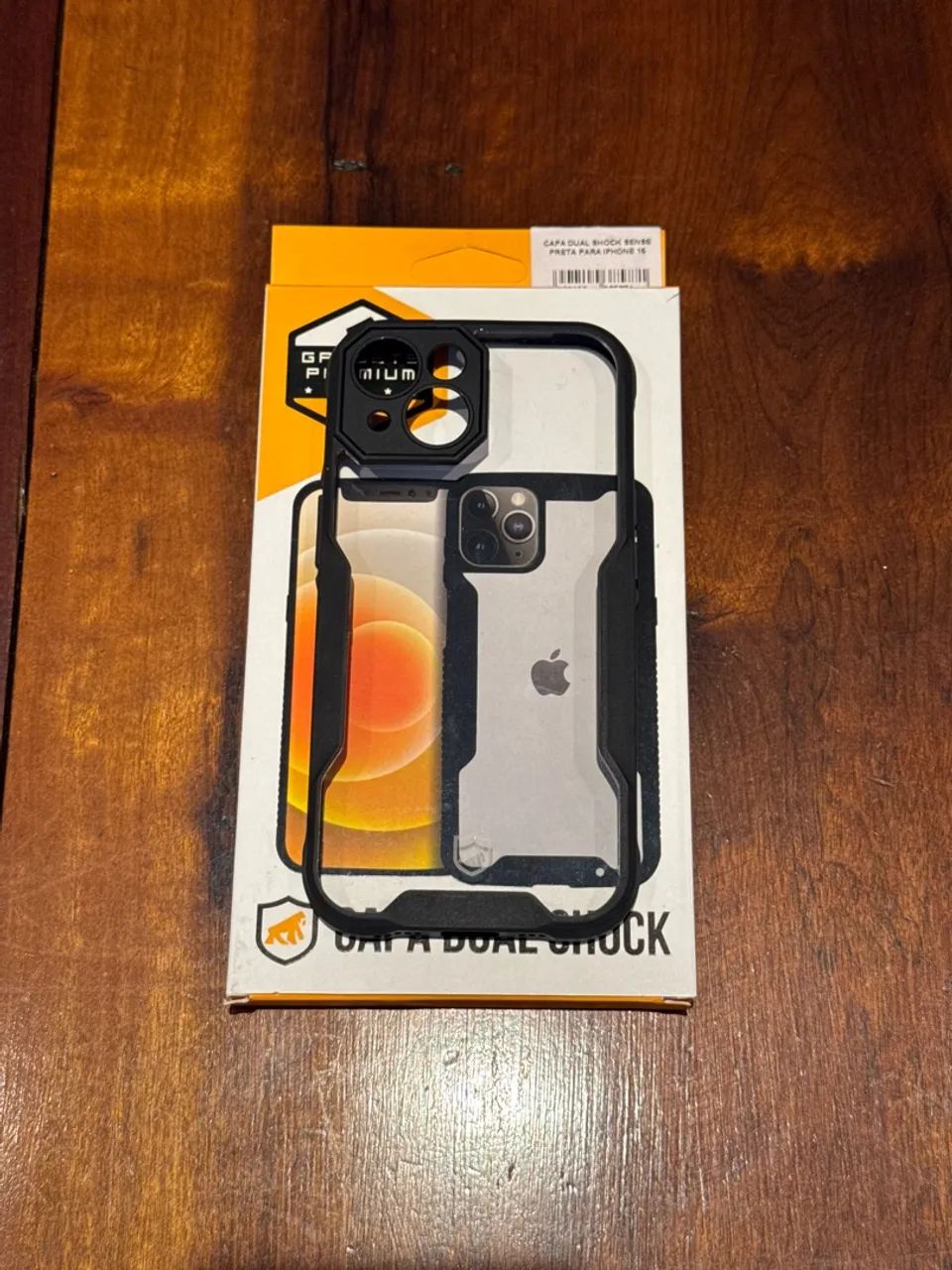 Capa Iphone 15 Transparente Preto Proteção Máxima 100%