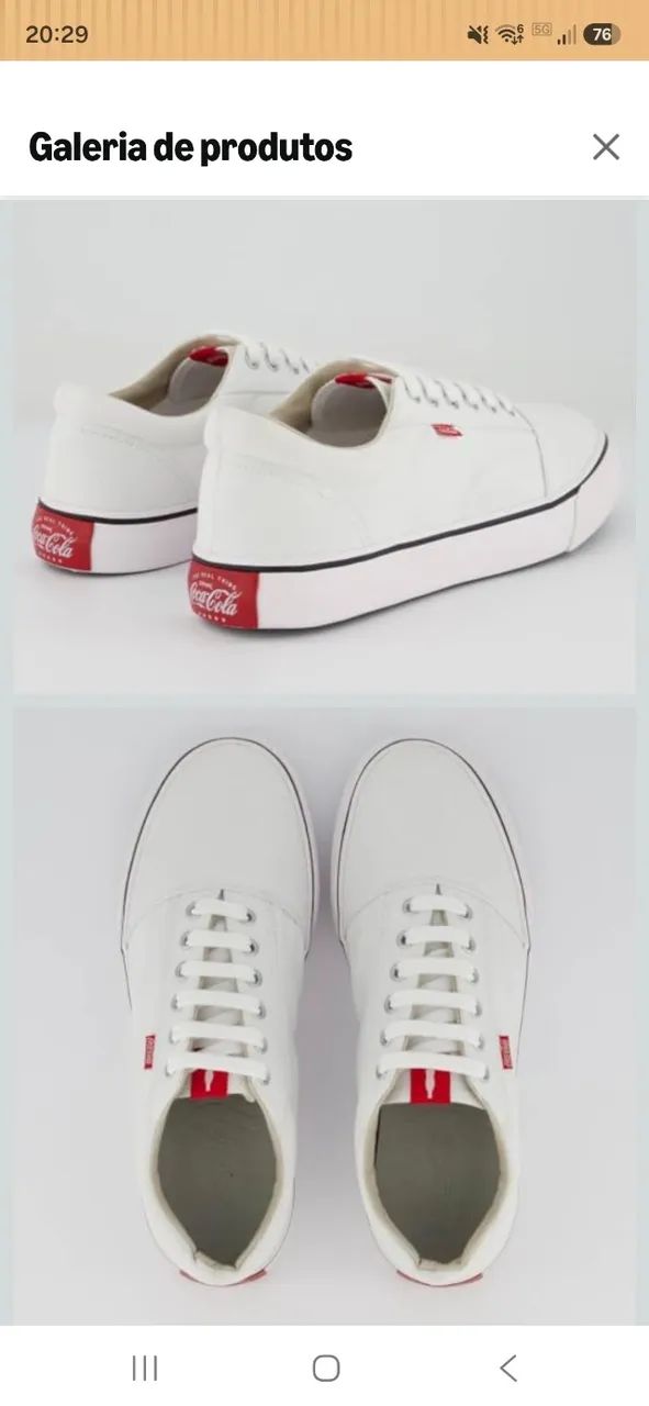 Tênis Coca Cola 41 Branco - Foto 3