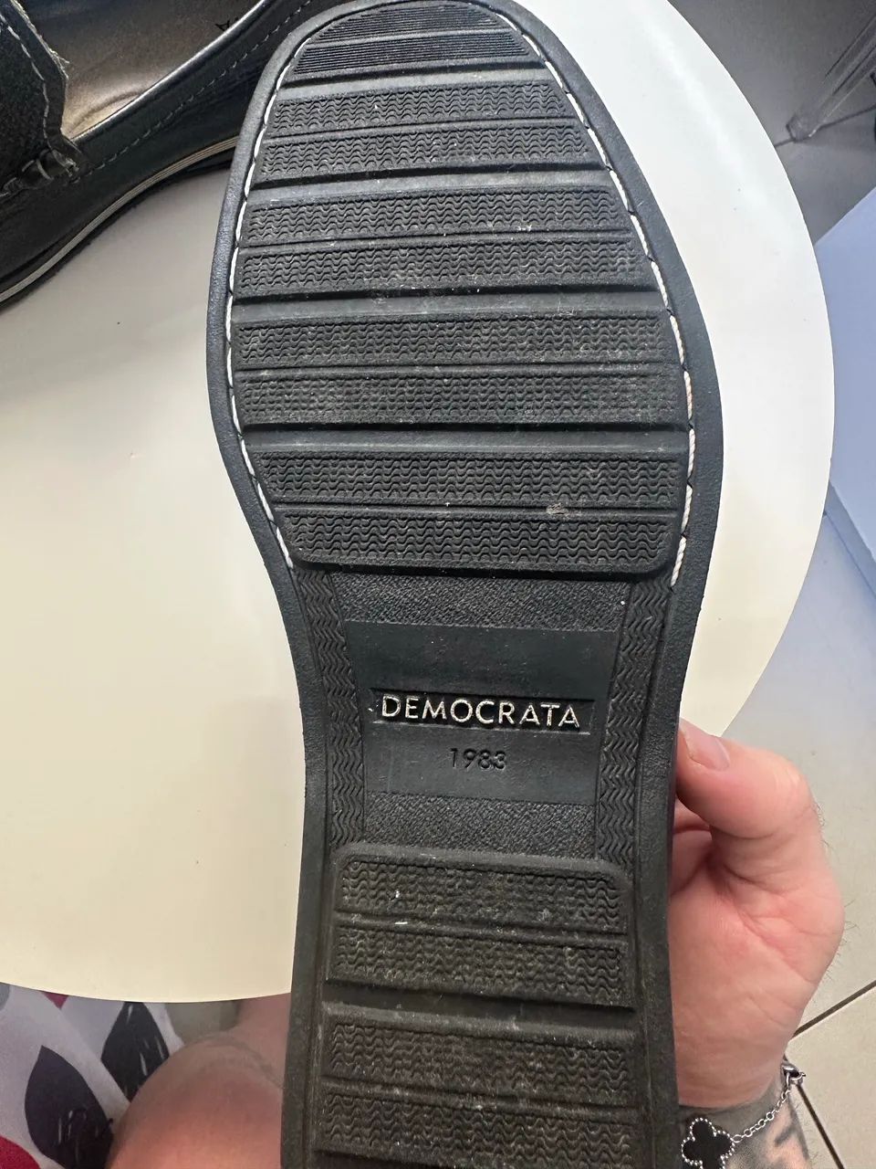 Sapato democrata em couro - Foto 3