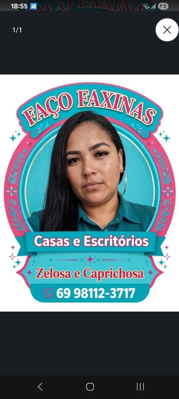 Fazemos diárias faxinas em geral chamas
