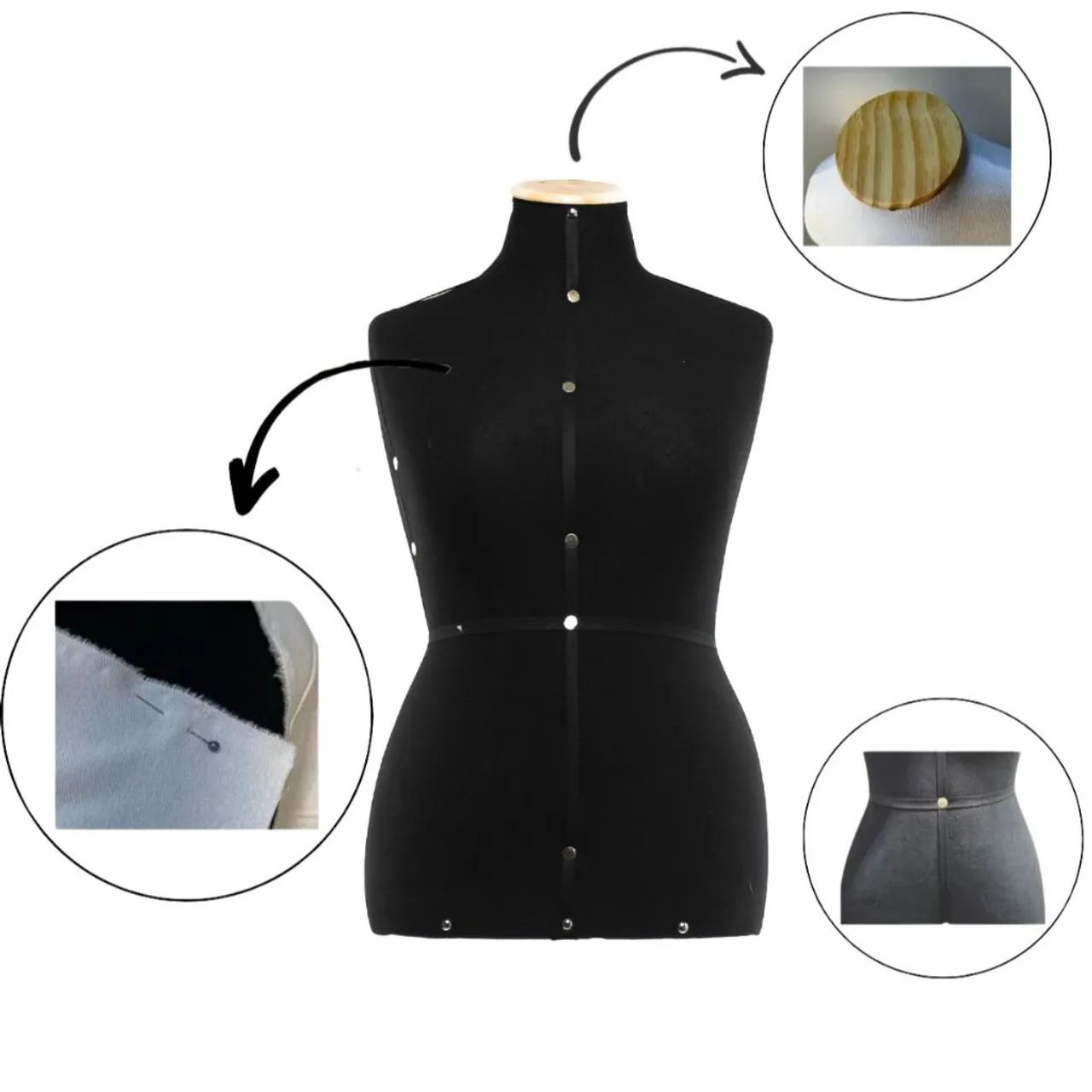 Busto manequim plus size feminino c/pedestal