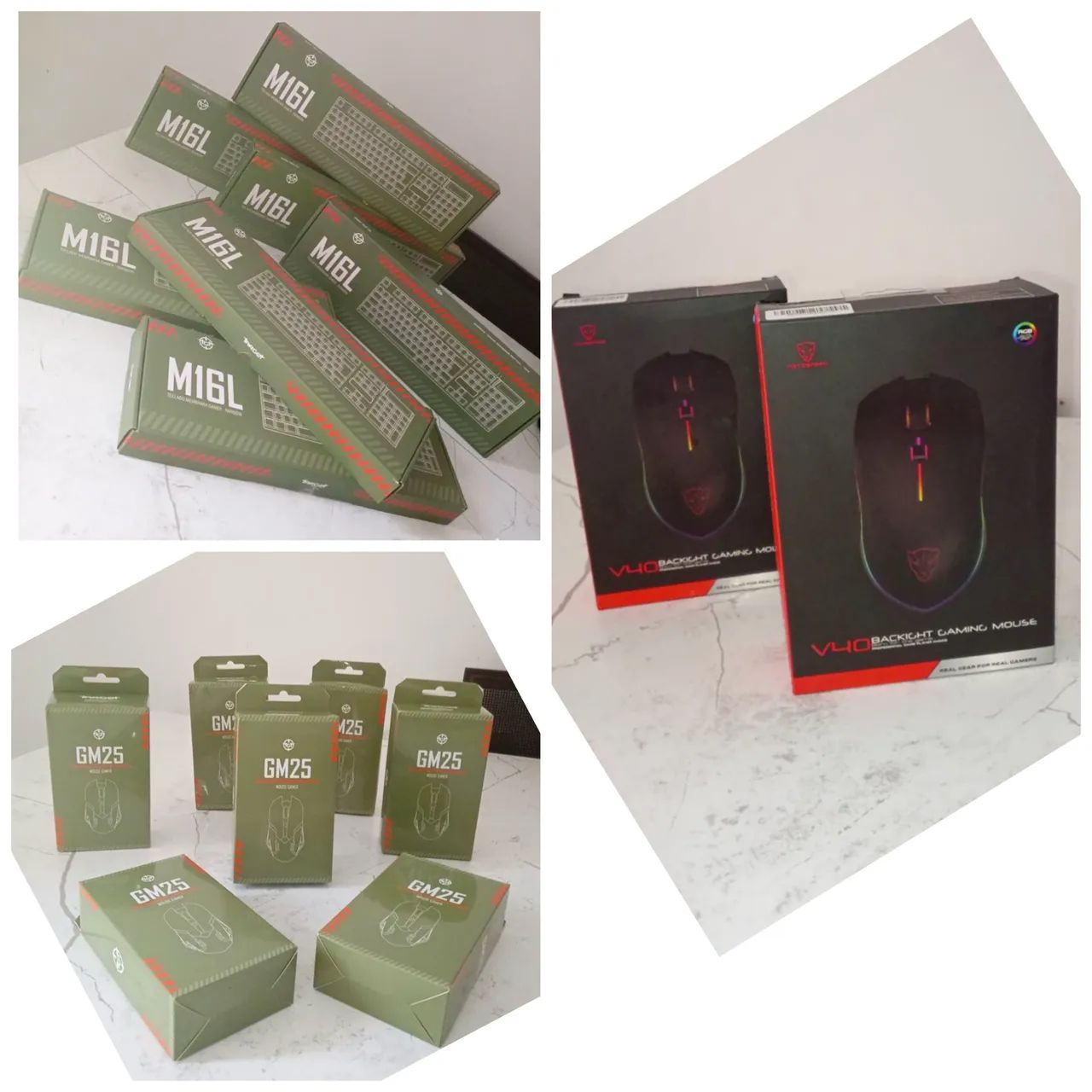Kit Gamer Completo - Mouses e Teclados e mouseped Gamer