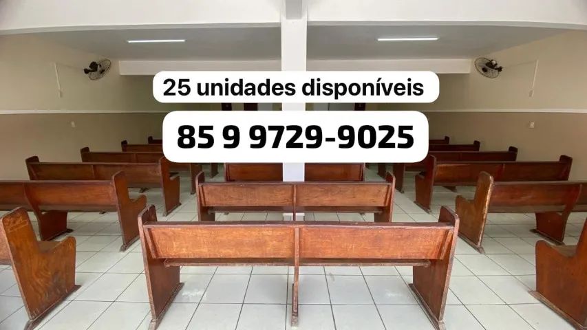 Bancos de Madeira Maciça (Igreja/Auditório/Eventos) - Lote com 25 und