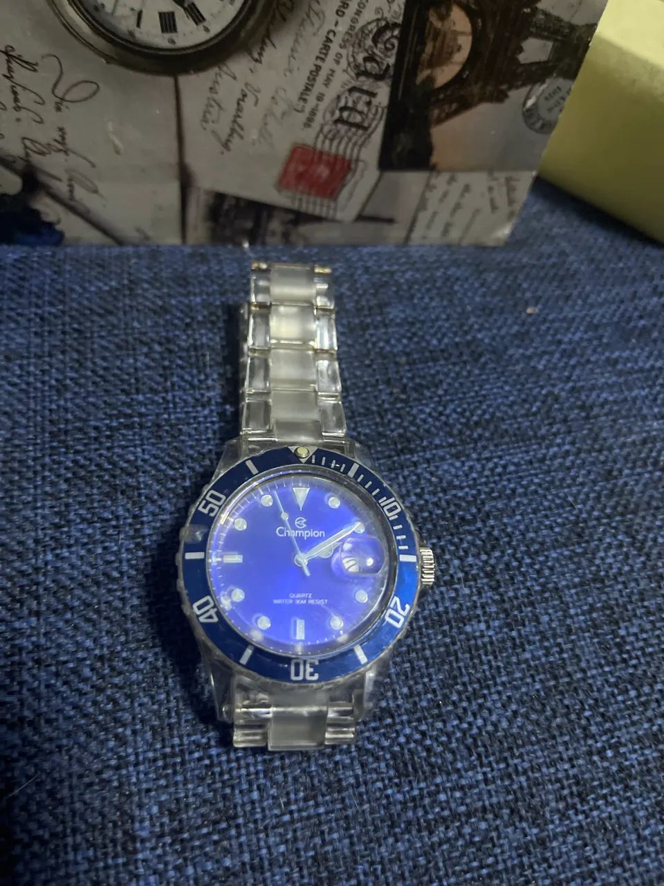 Champion pulseira transparente