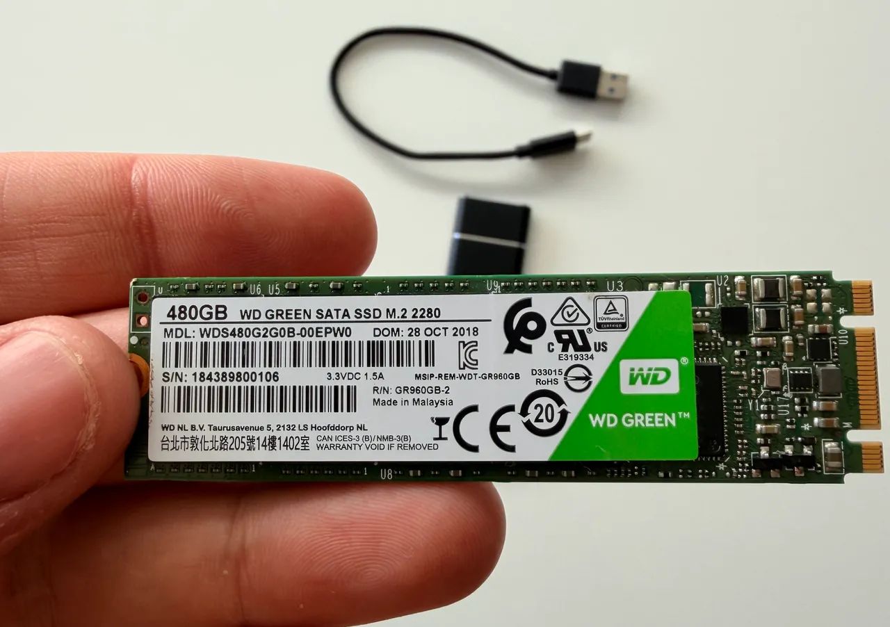 SSD 480GB M.2 + Case Portátil 
