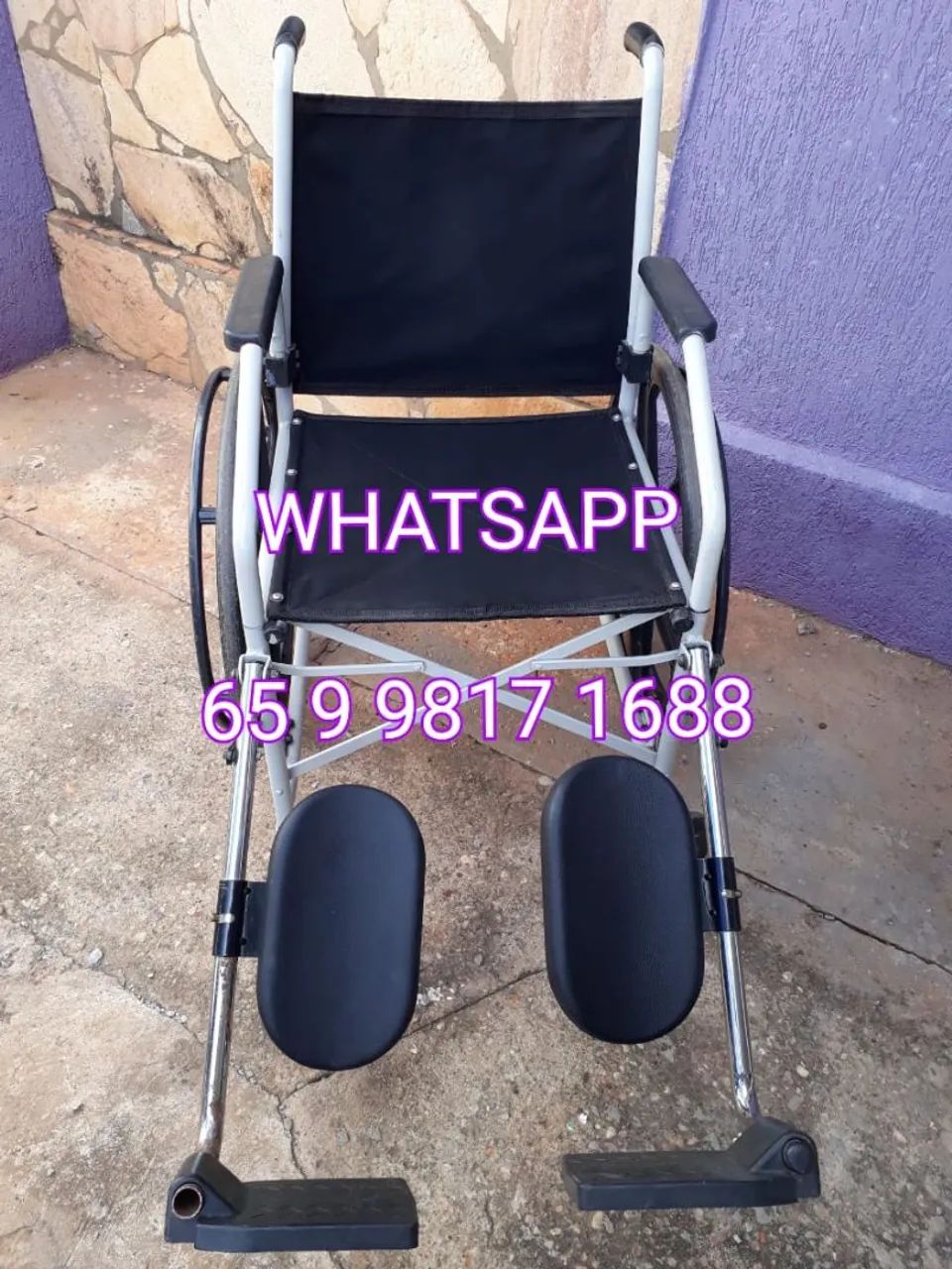 Cadeira de rodas apoio suporte perna reta regulável  - Foto 3