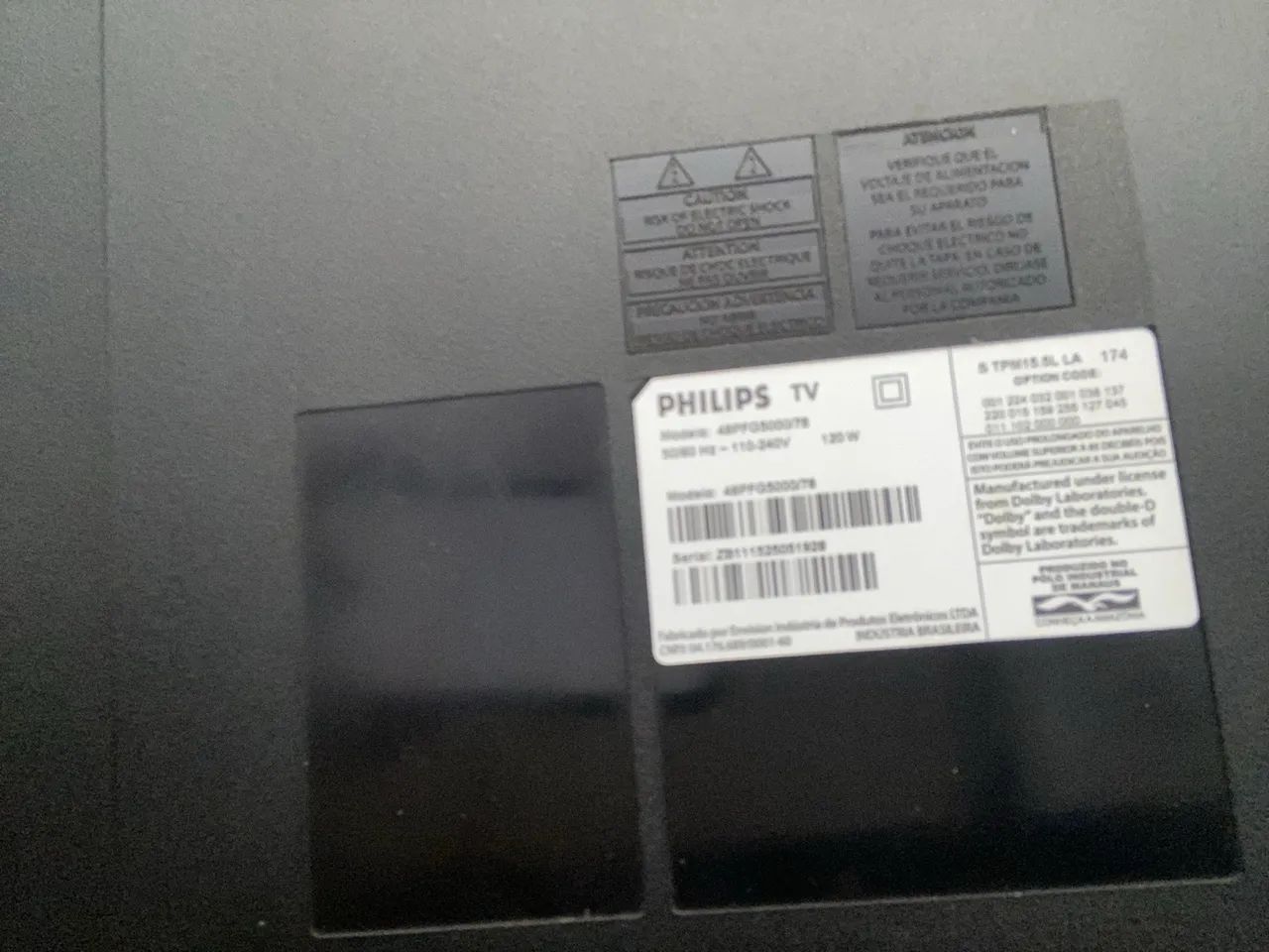 TV Philips 48" 48PFG5000/78 - tela quebrada  - Foto 2