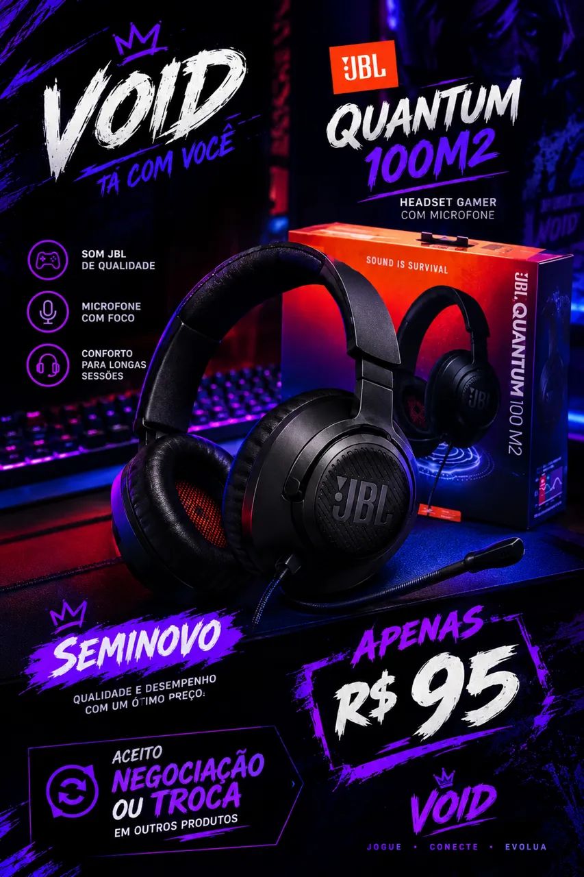 HEADSET GAME JBL SEMINOVO 