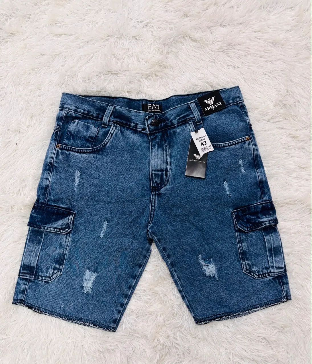 Bermuda cargo jeans  - Foto 3