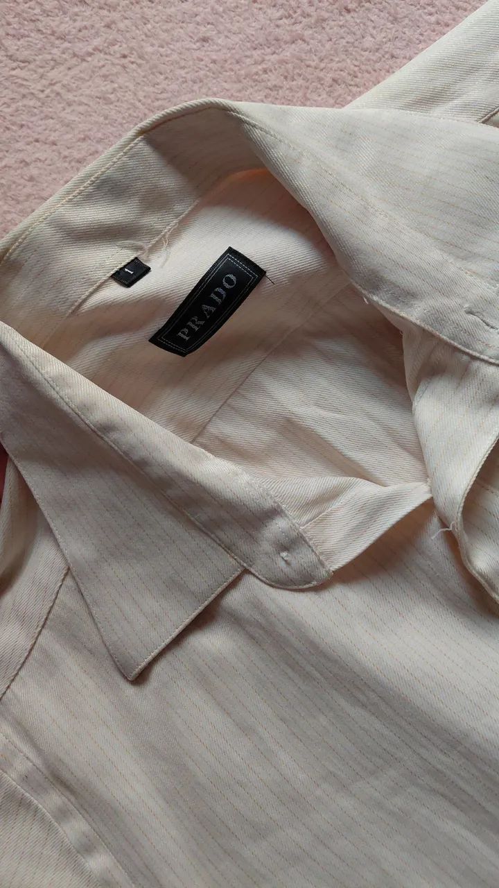 Camisa masculina prado listrada m - Foto 2