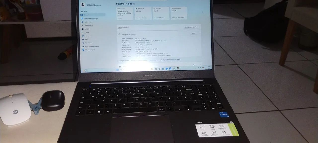 notebook Samsung np550xda