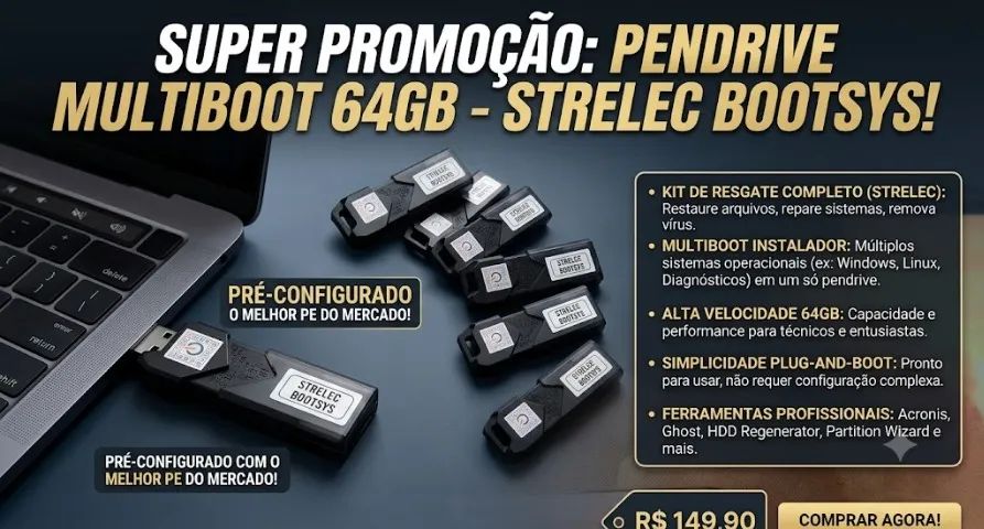 Super Pendrive 64GB Strelec MultiBoot  - Foto 3