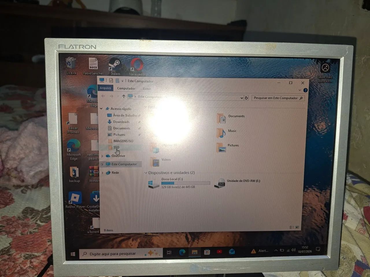 MONITOR lg FLATON 15 polegadas zerinho. Acompanha fonte e cabo vga - Foto 5
