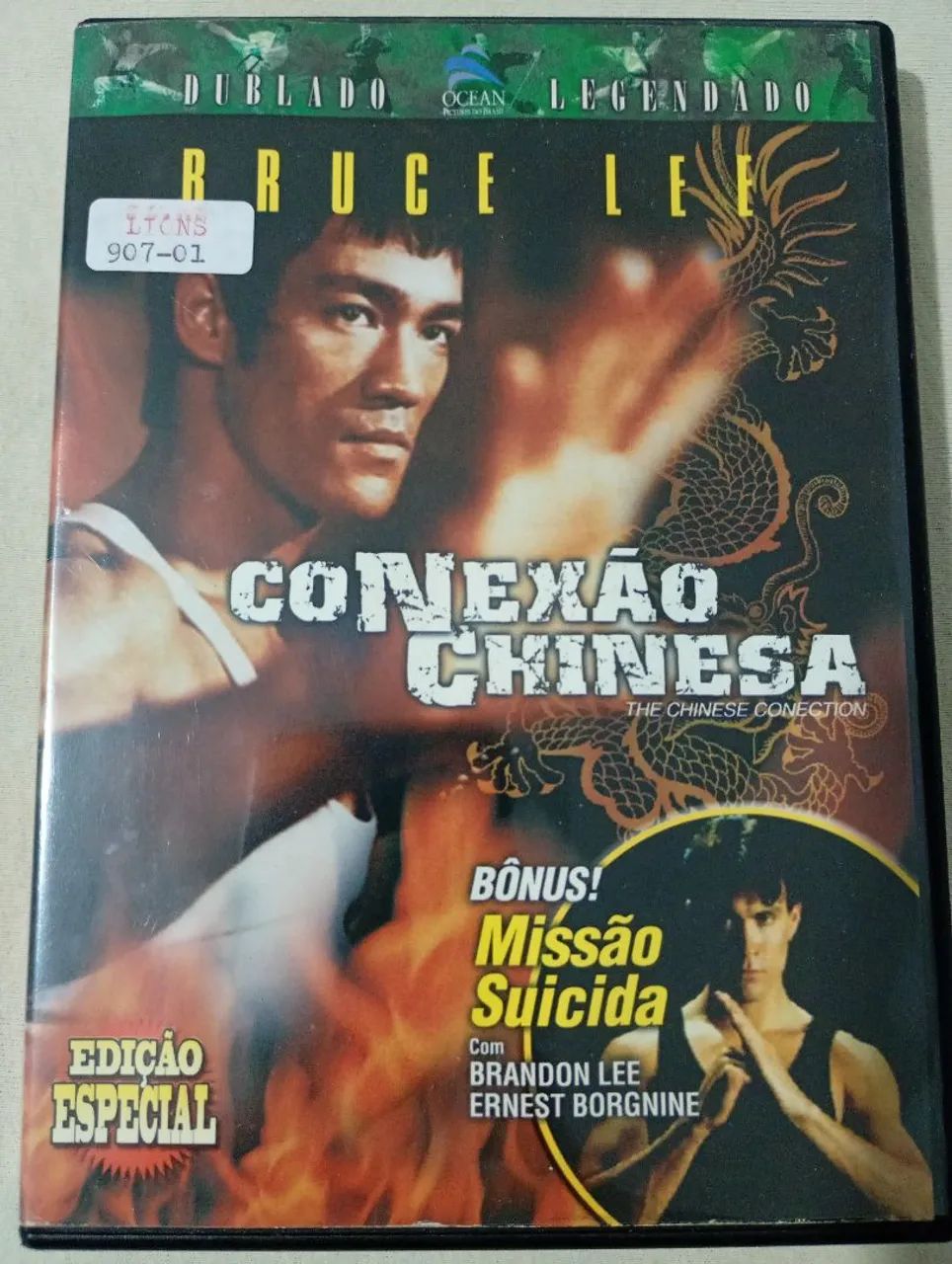 DVD COM 2 FILMES UM DO BRUCE LEE EO OUTRO DO BRANDON LEE.