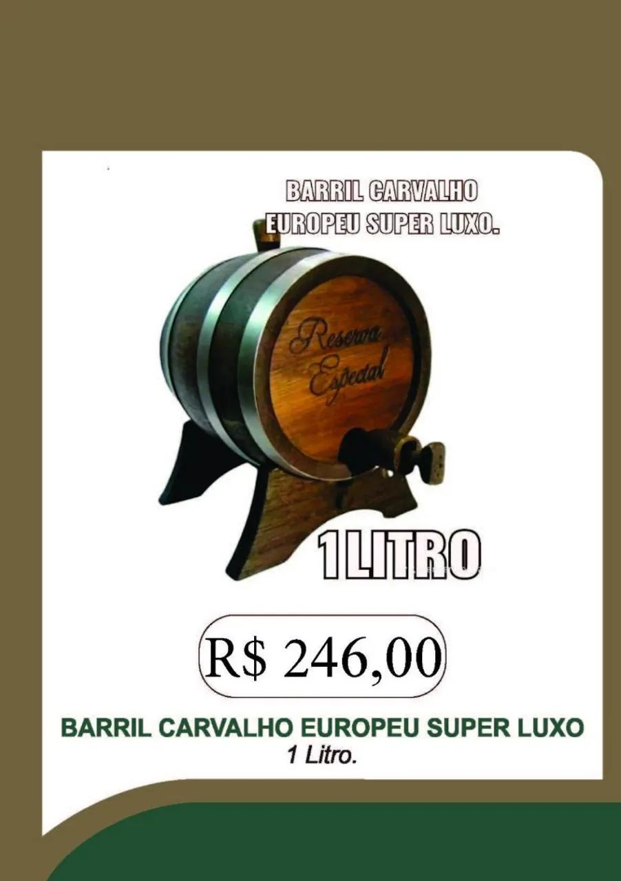 BARRIL DE 1 LITRO CARVALHO 