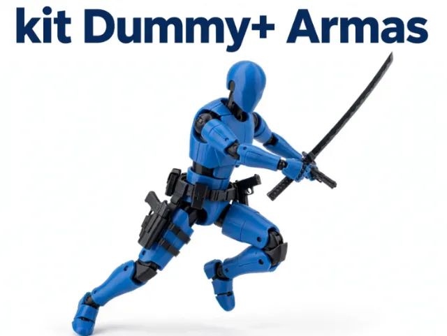 Kit Dummy 13 Articulado 13cm + Kit Armas - Boneco P/ Montar - Foto 2