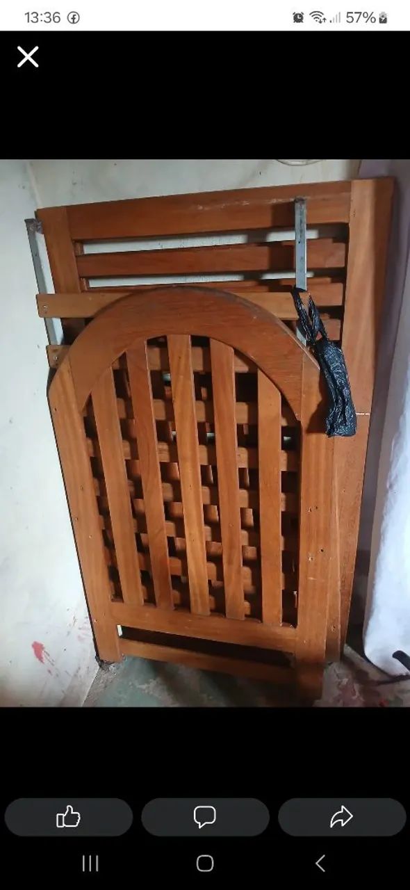 Vende se berço de madeira 