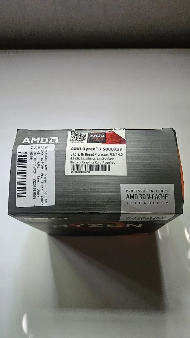 PROCESSADOR AMD RYZEN 7 5800X3D AM4 8 NÚCLEOS - Processadores