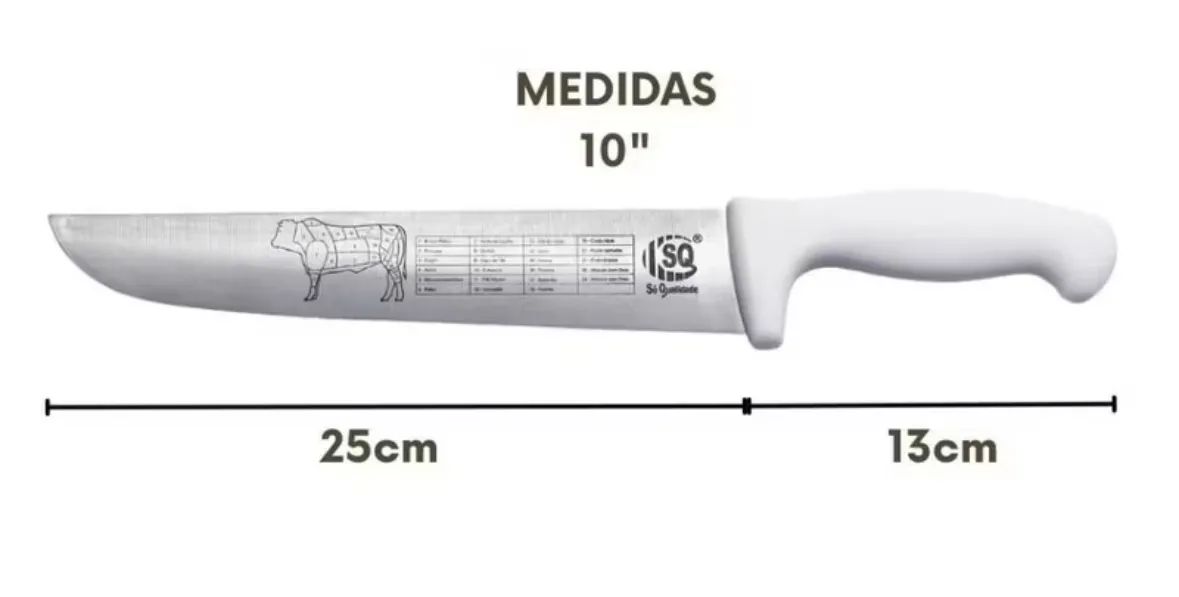 Faca amolada para churrasco