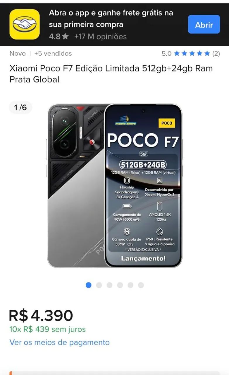Poco F7 edição limitada (Aceito trocas) - Foto 3