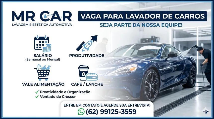 Lavador de Carro com Experiência