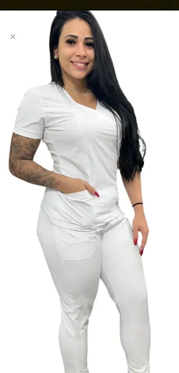Scrub feminino e masculino malha tecnológica  - Foto 2