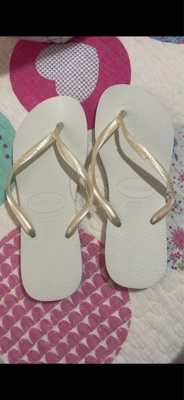 Chinelo Havaianas Slim Branco Feminino