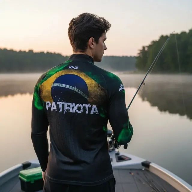 Camisa com estampa do Brasil e proteção solar - Foto 3