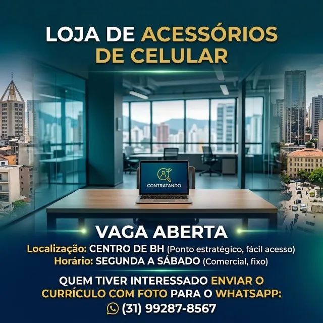 VAGA DE EMPREGO CENTRO DE BH