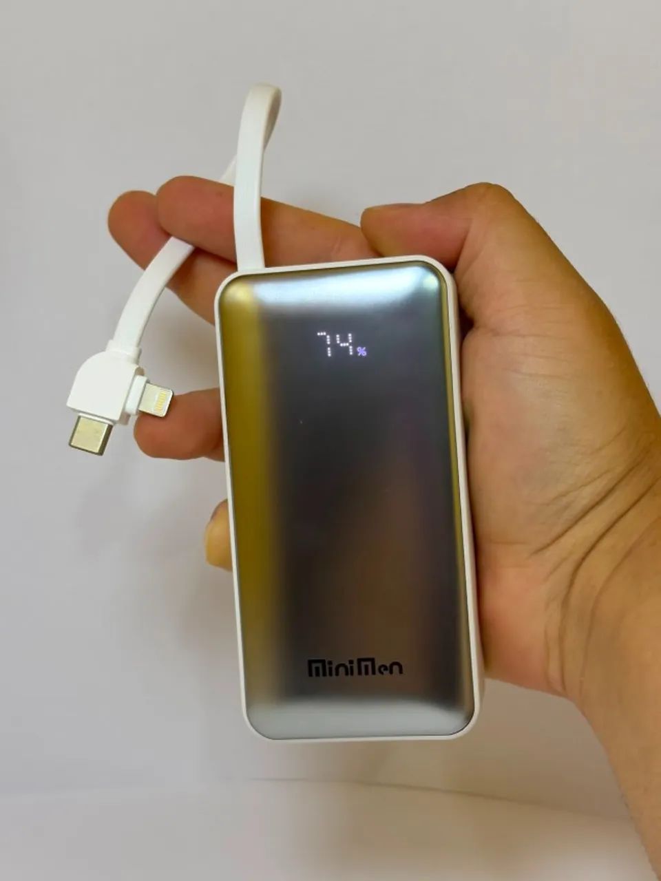 Power Bank Branco 10000mAh PD 22.5W | Carregamento Rápido para iPhone e Android - Foto 2