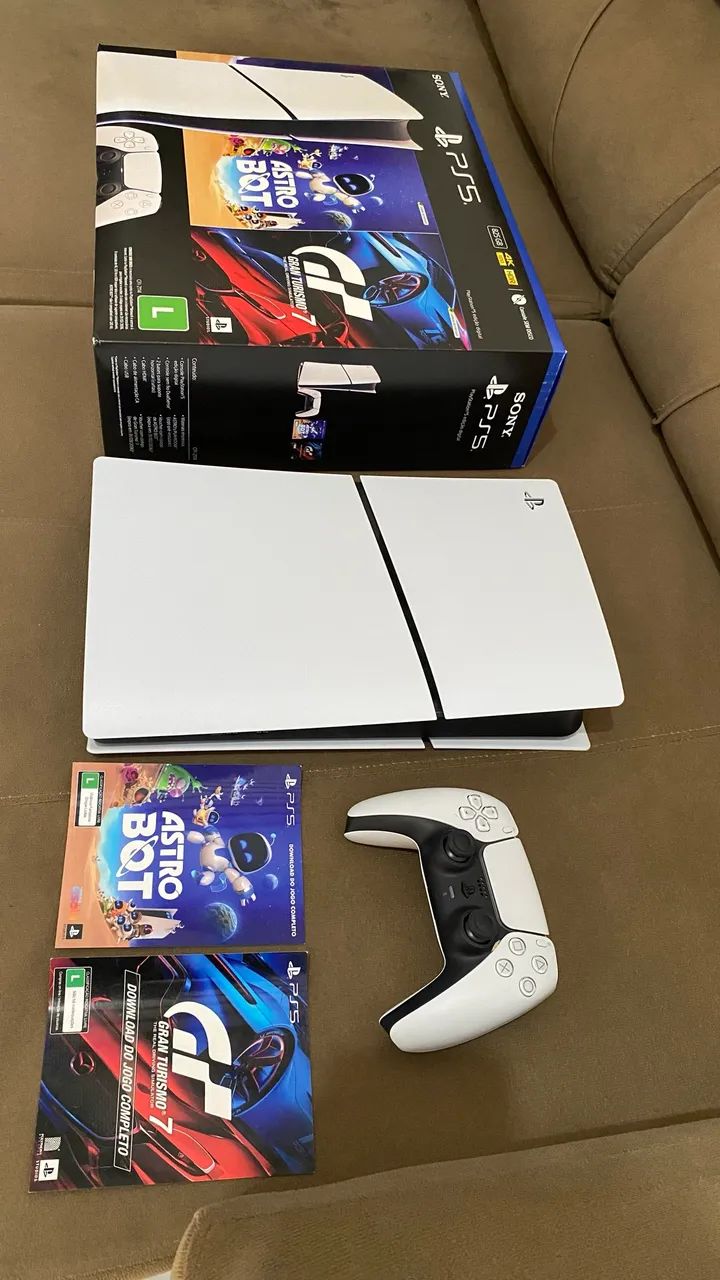 PS5 slim com 5 jogos e NF  - Foto 2
