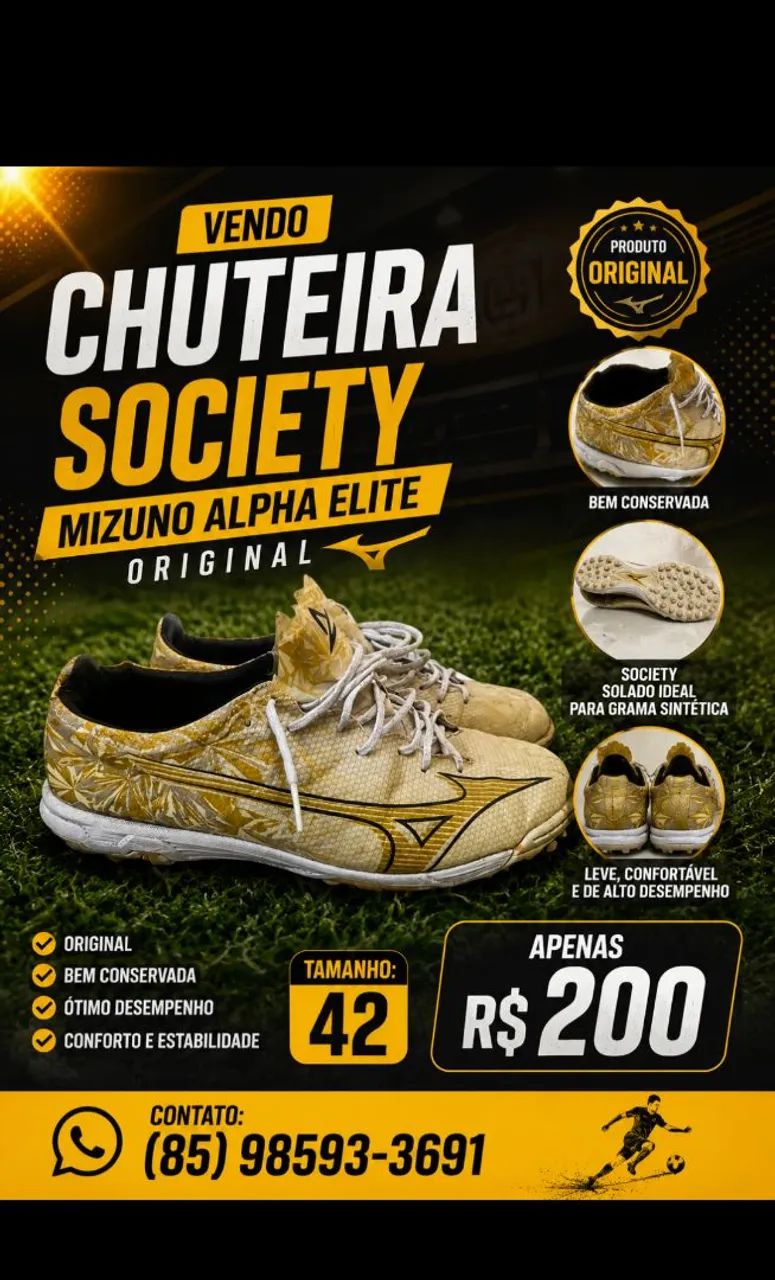 CIO ３点セット Chuteira Society Mizuno - Calçados Esportivos - Conjunto Ceará II