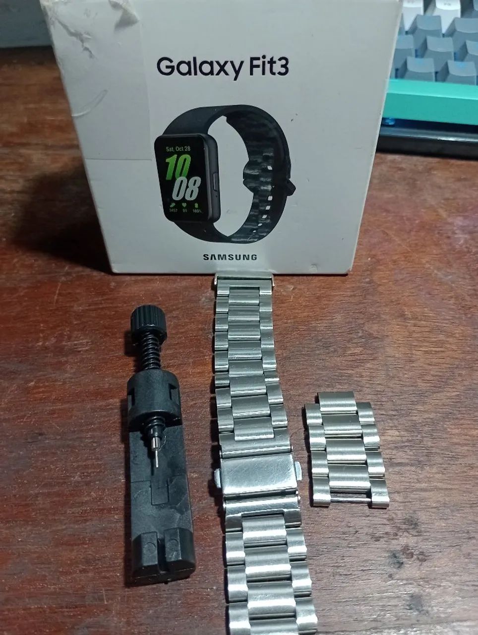 Galaxy Fit 3 + kit pulseira aço e chave - Foto 4
