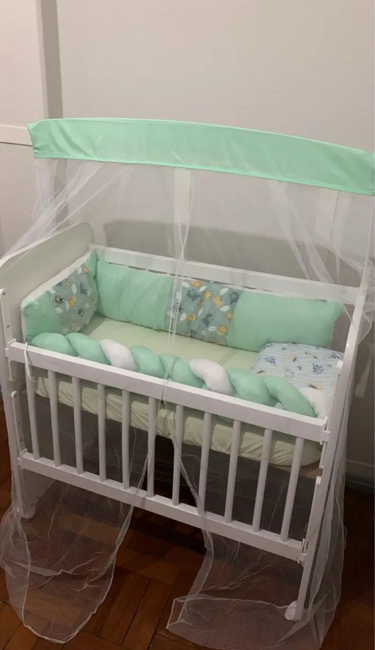 Mini Berço com Grade Móvel + Colchão  - Foto 2