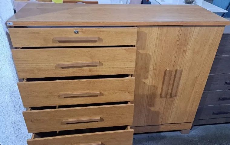 Cômoda 5 Gavetas 1 C/Chave 2Portas 1.36M. São Produtos Novos Direto de Fábrica P/Sua Casa. - Foto 6