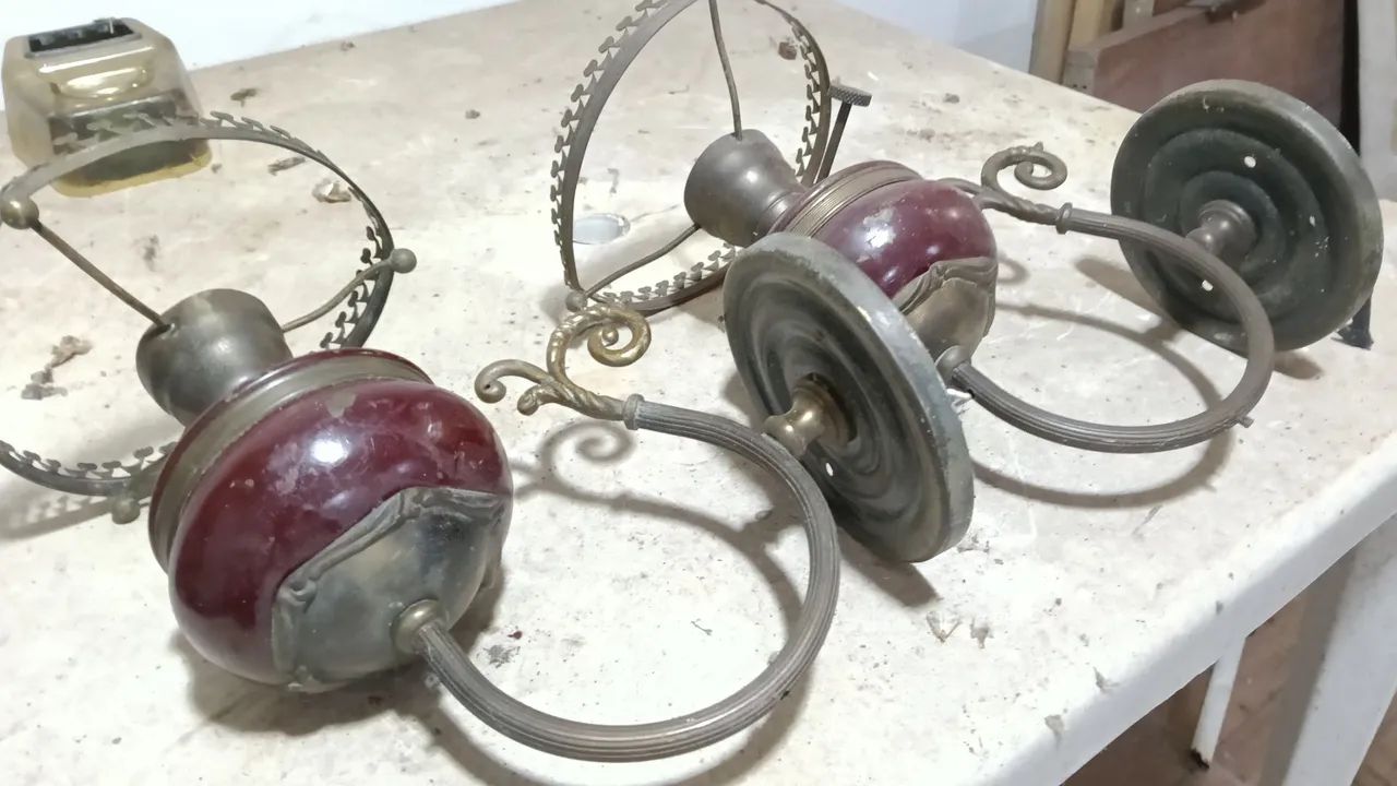 Par de arandelas em cobre