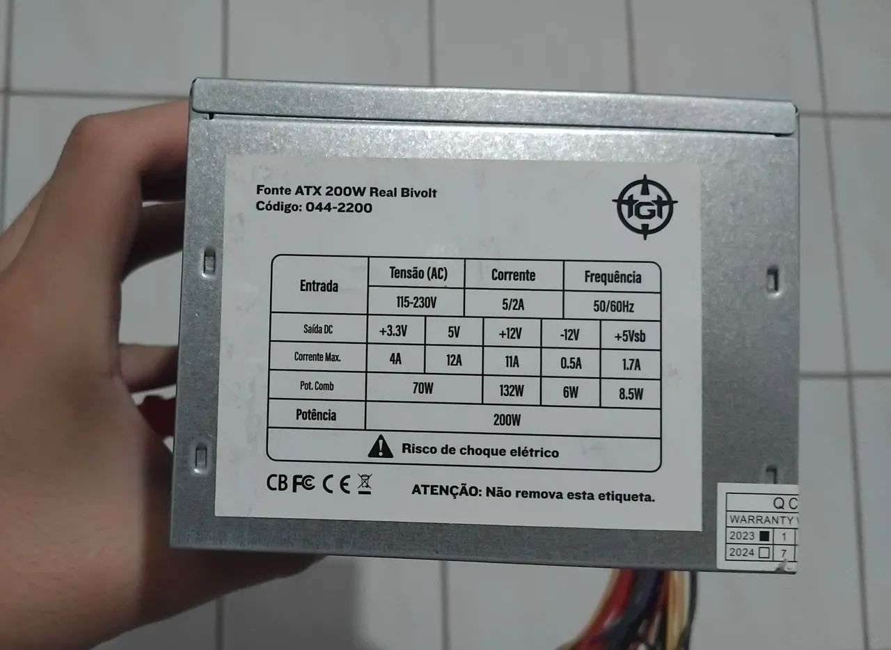 Fonte 200w TGT ATX Bivolt - Foto 2