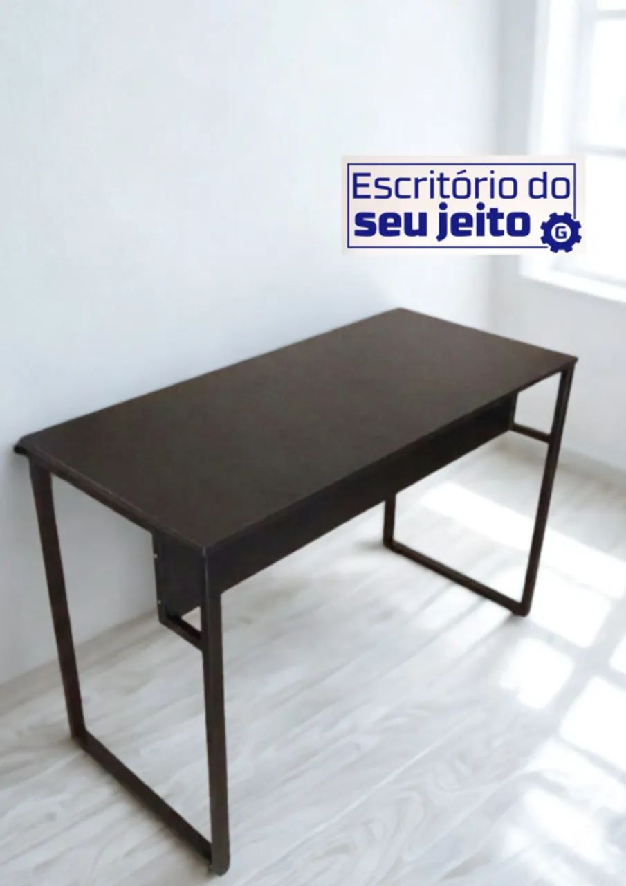 Birô 1,1m Mesa REFORÇADA NOVA Multiuso para Notebook Computador Gamer de Escritório Office - Foto 3
