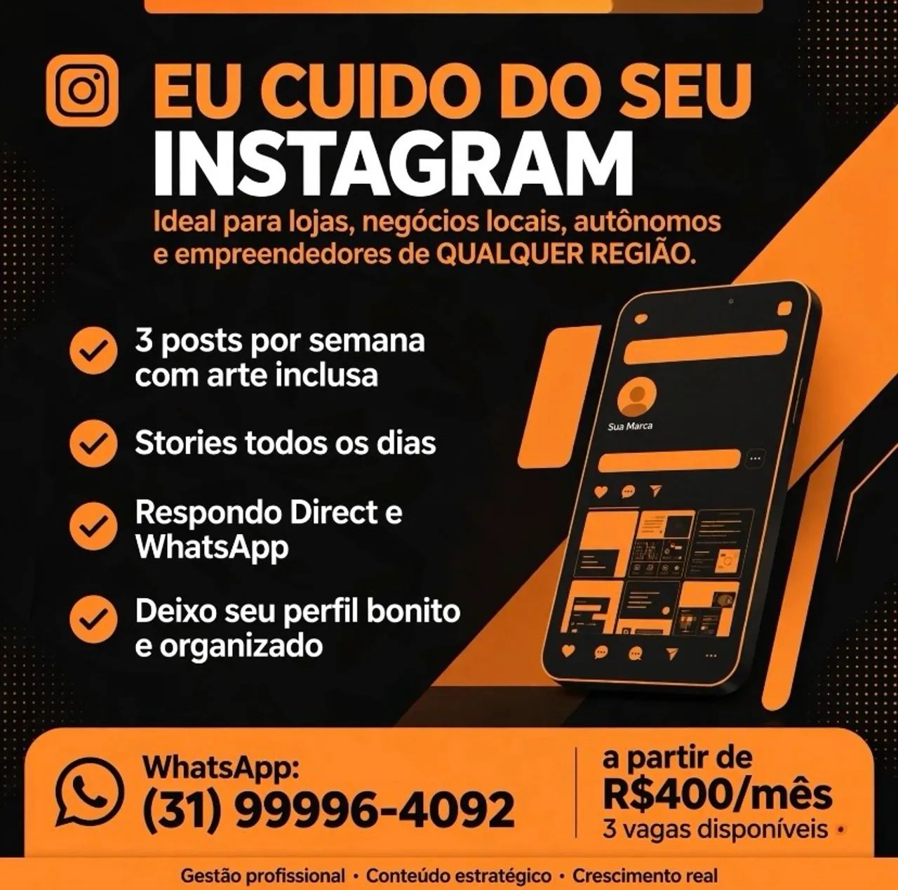 Cuido do seu Instagram 