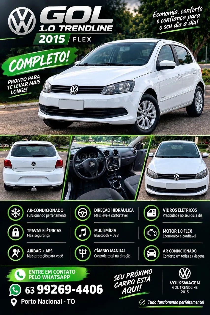 Volkswagen Gol GOL TRENDLINE 1.0 T.FLEX 8V 5P 2015